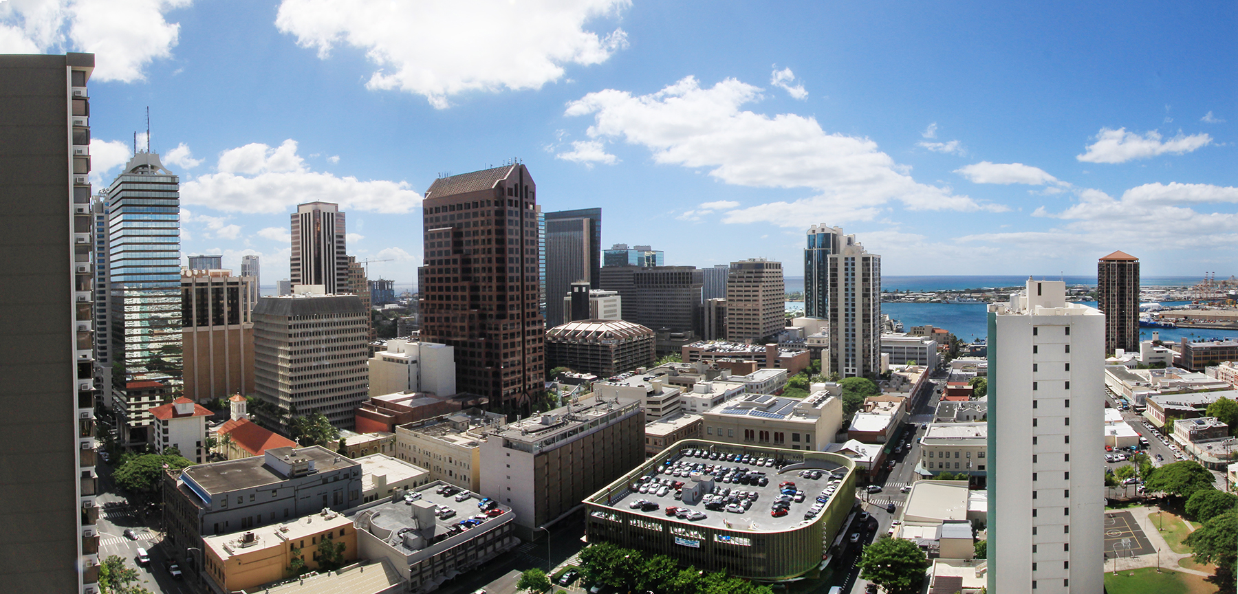 Panoramic View of Downtown Honolulu