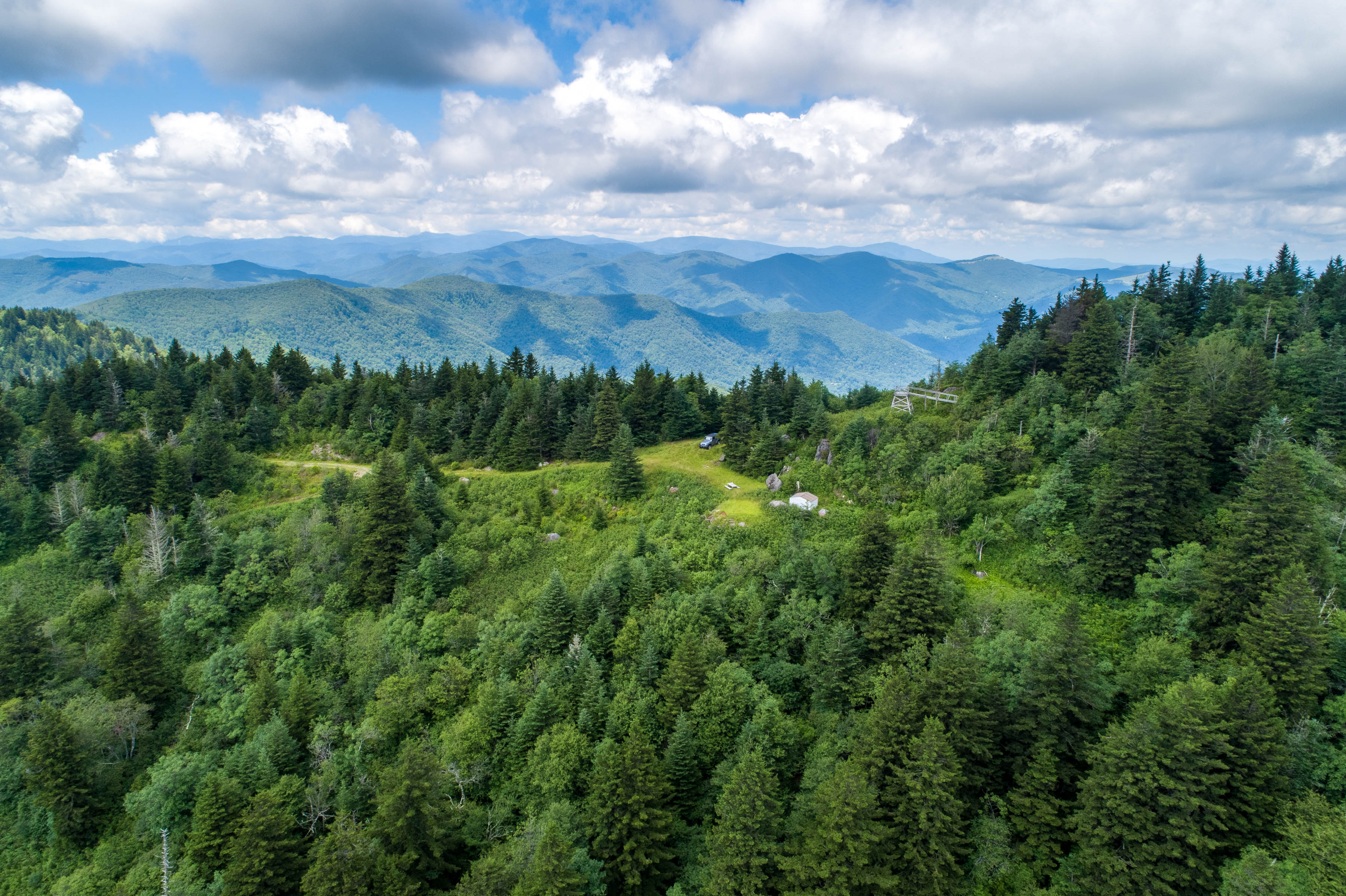 Enjoy stunning views perched above the clouds from the highest elevation private lot in the Blue Ridge Mountains, with a top elevation of 6130 ft.