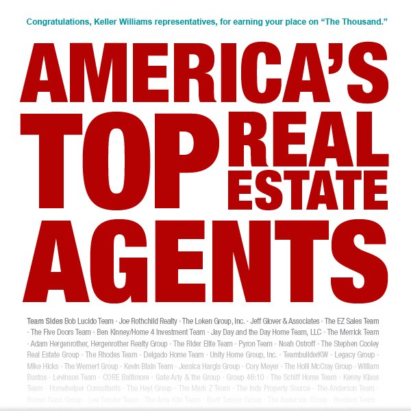 Keller Williams Home to America's Top Real Estate Agents