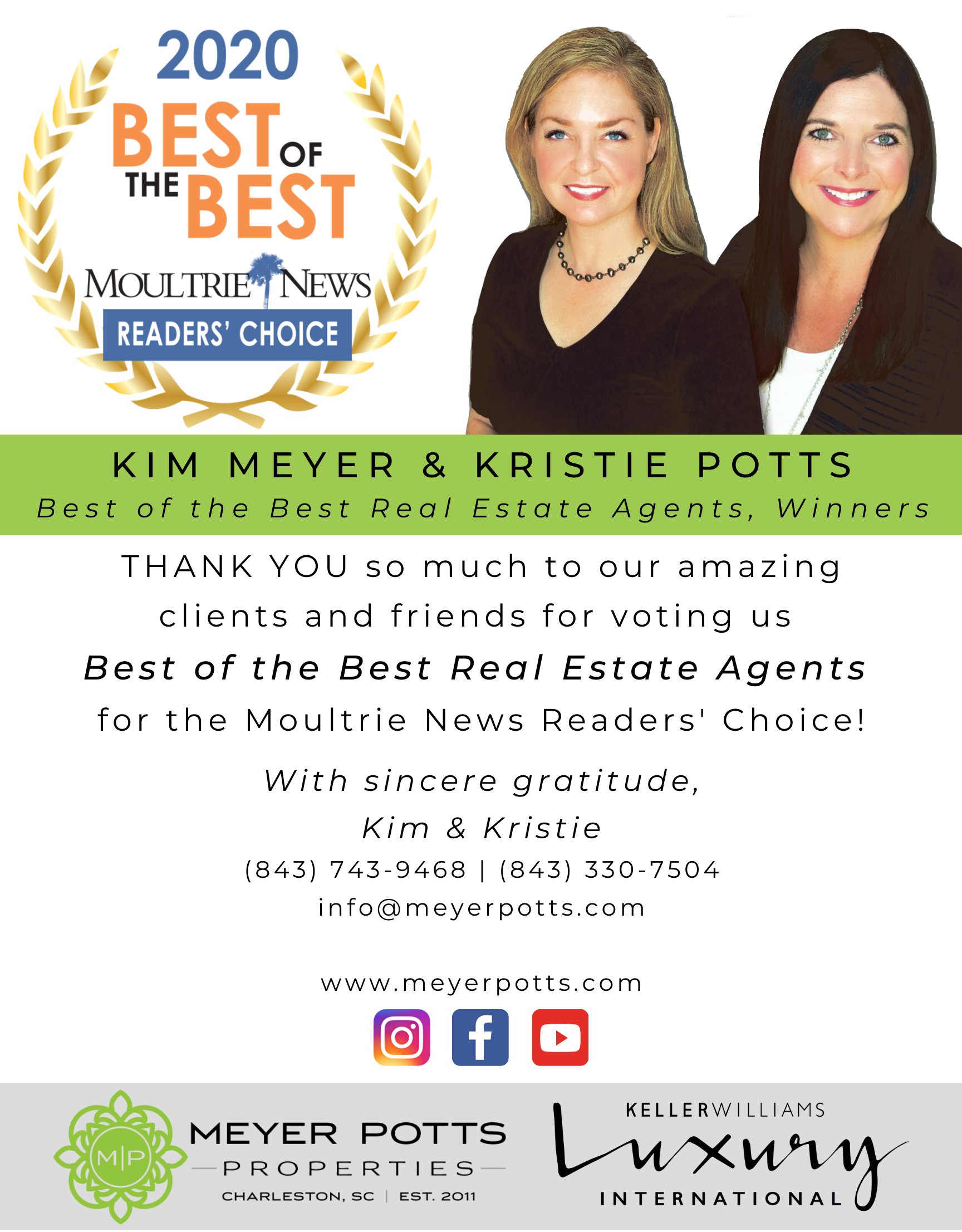 MOULTRIE NEWS READERS' CHOICE BEST OF THE BEST WINNERS