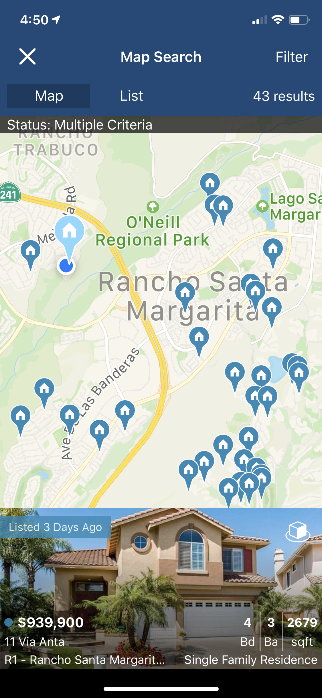 Phone App Map Search