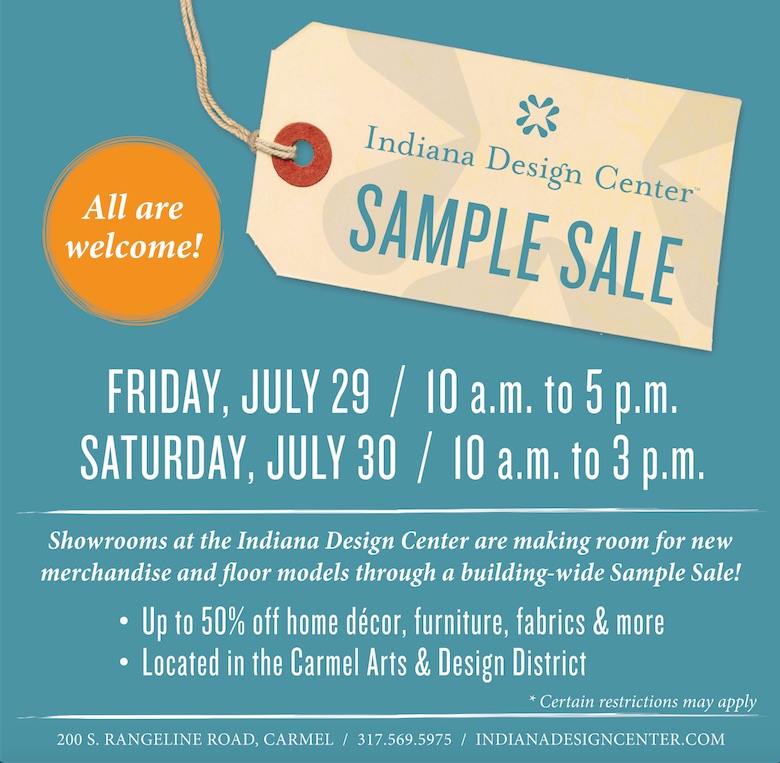 Don't Miss The Indiana Design Center Sample Sale!