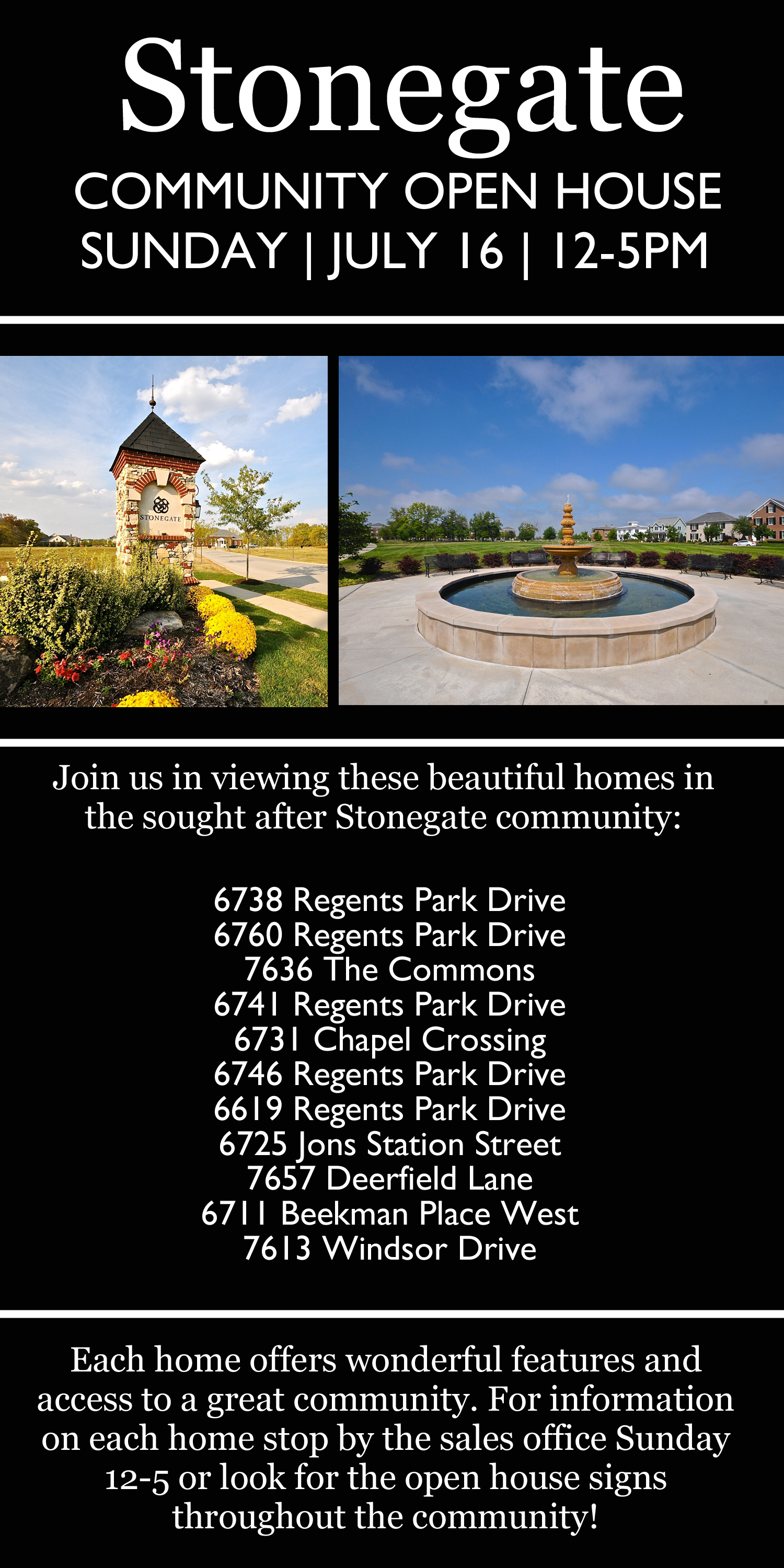 Open House for Our Listing at 7636 The Commons