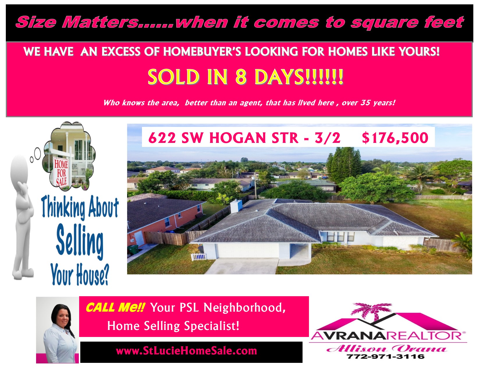 Happy Home Seller of 622 SW Hogan Str , Port St Lucie Florida Real Estate