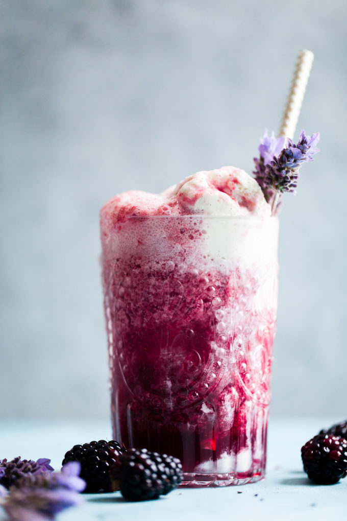 *Recipe:* Lavender Earl Gray Blackberry Ice Cream Float