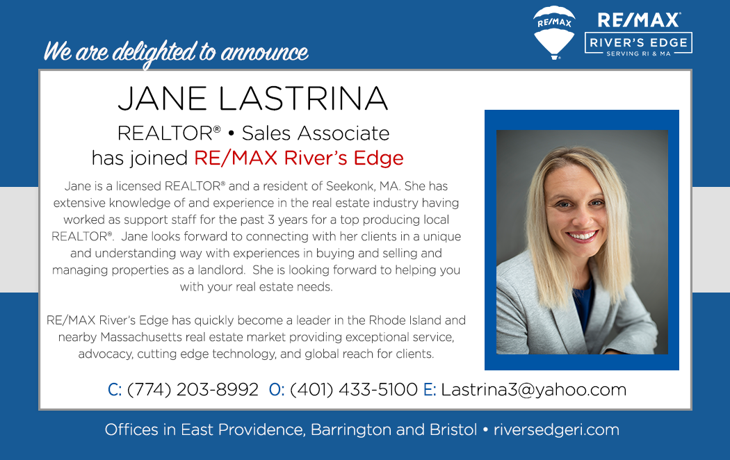Welcome Jane Lastrina, REALTOR® to RE/MAX River's Edge!