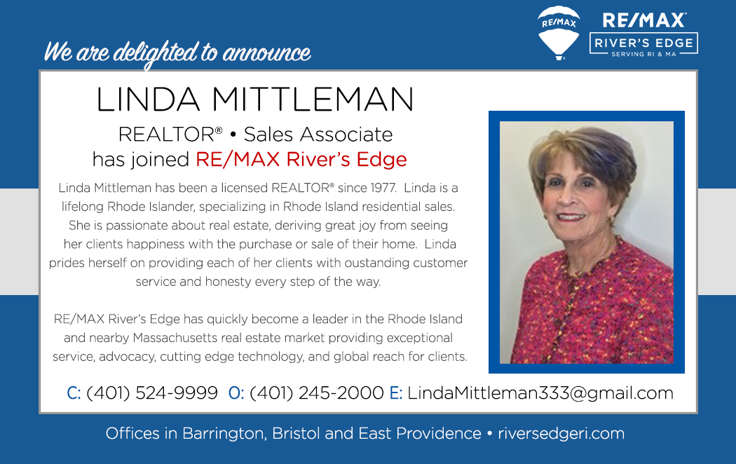 Welcome Linda Mittleman, REALTOR® RE/MAX River's Edge!