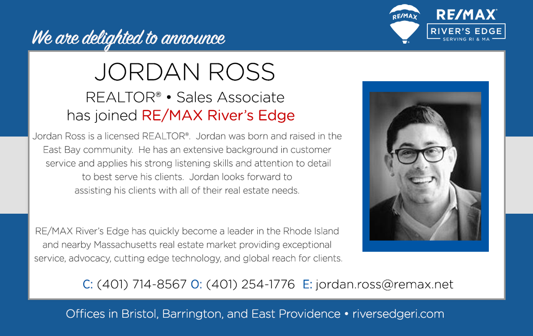 Welcome Jordan Ross, REALTOR® to RE/MAX River's Edge!