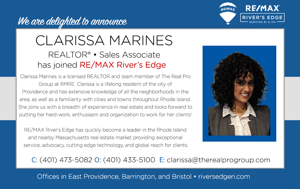 Welcoming Clarissa Marines, REALTOR® to RE/MAX River's Edge!