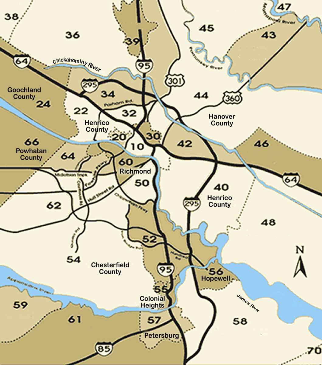 MLS Zone Map for the Richmond Area