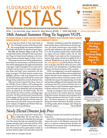 August Vistas community newsletter now available!