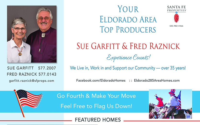 Look for our ad in the July issue of Eldorado Living