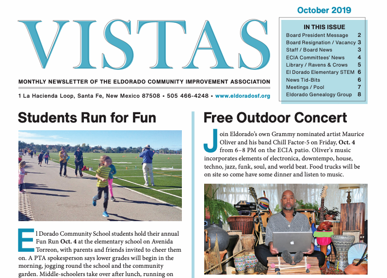 October Vistas Community Newsletter Now Available