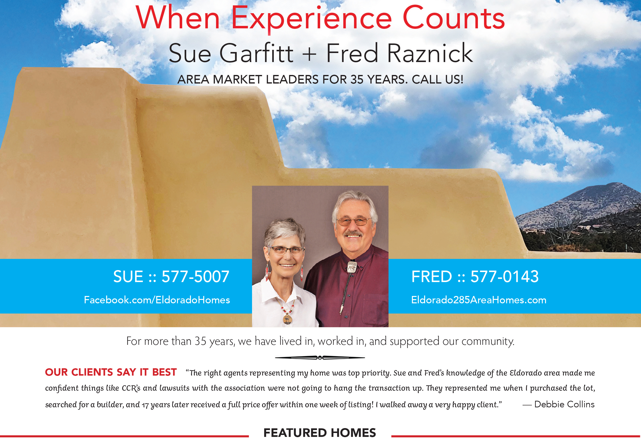 Have you seen our ad in the May issue of Eldorado Living?