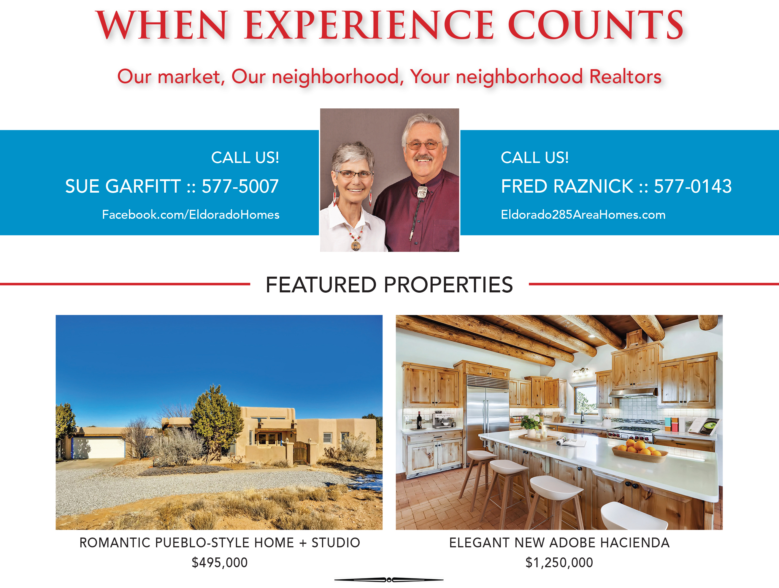 Did you see our ad in the February issue of Eldorado Living? 