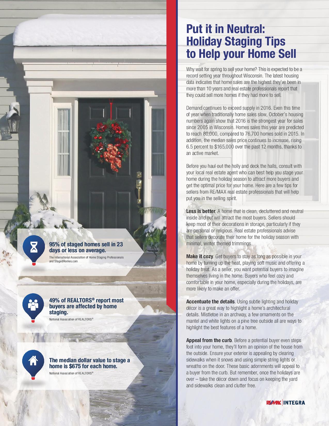 Put it in Neutral: Holiday Staging Tips to Help your Home Sell