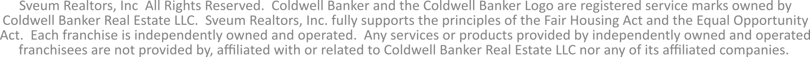 Coldwell Banker Real Estate Group Website Disclaimer