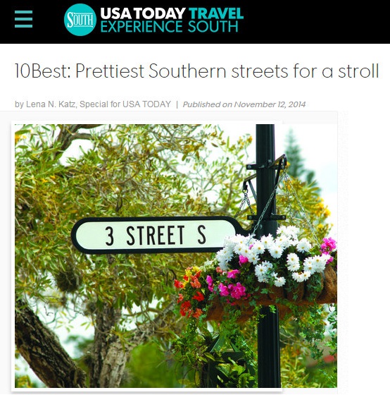 "USA-Today: 10 Prettiest Southern Streets" includes Third Street South in Naples!