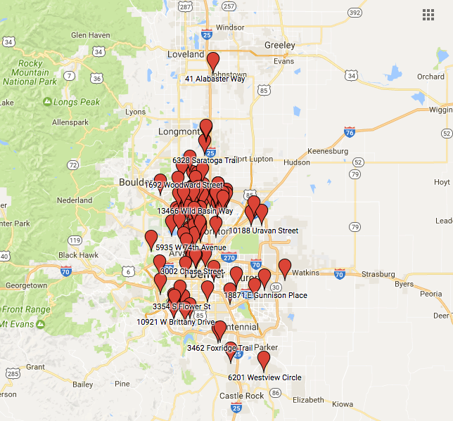 Map of Recent Homes Sold by the O'Brien Real Estate Group at RE/MAX Alliance