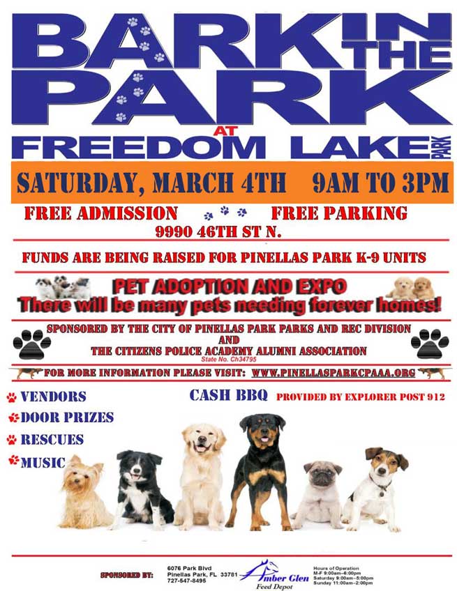 Bark in the Park THIS SATURDAY