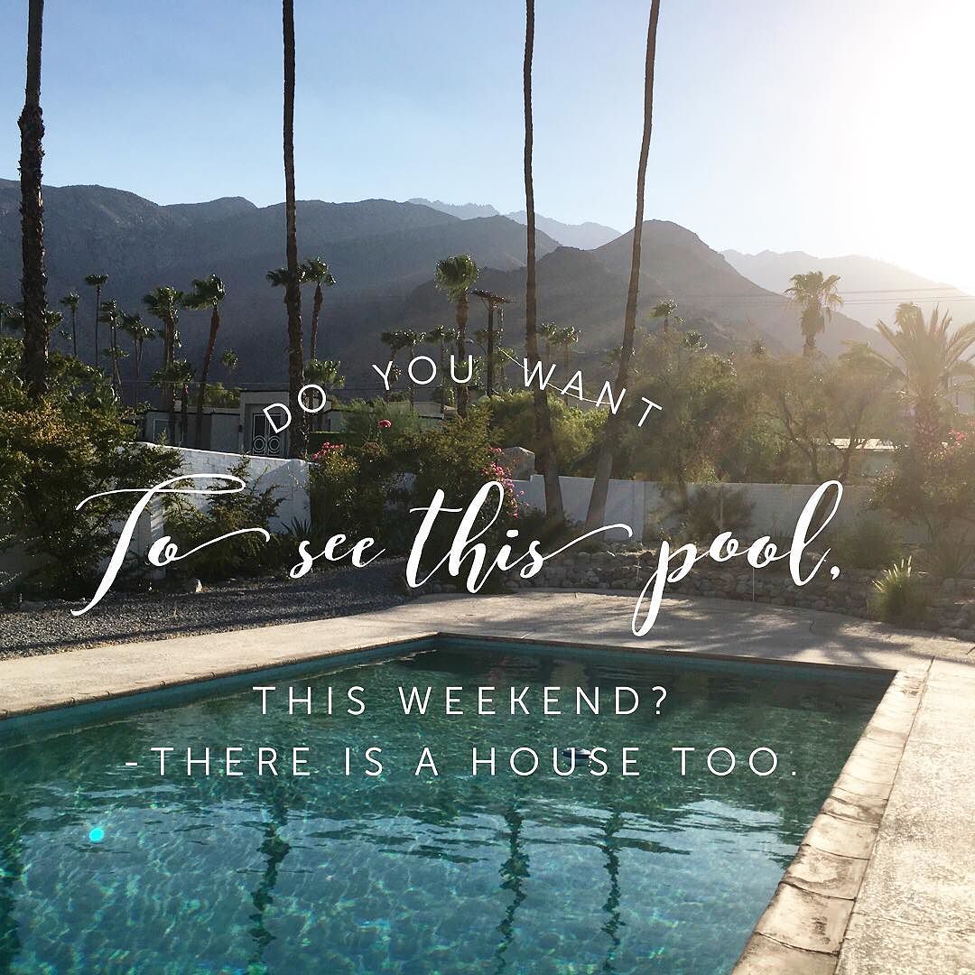View with a Pool. Palm Springs living.