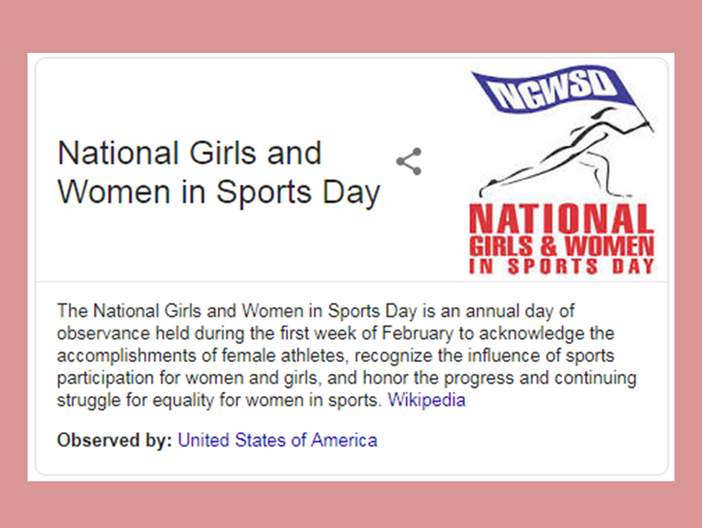 Nation Girls and Women in Sports Day