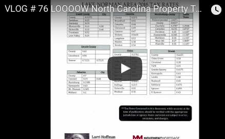 VLOG #76  LOOOOW North Carolina Property Taxes