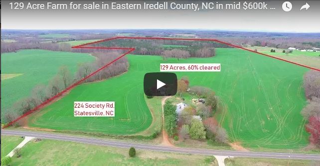 129 Acre Farm for sale in Eastern Iredell County, NC in mid $600k price. VLOG # 133