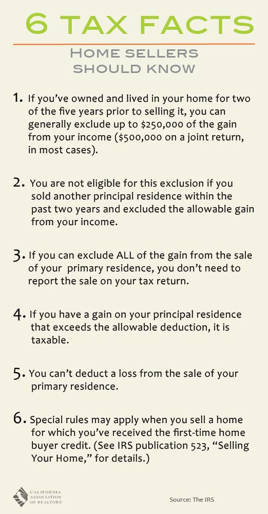 6 Tax Facts Home Sellers Should Know