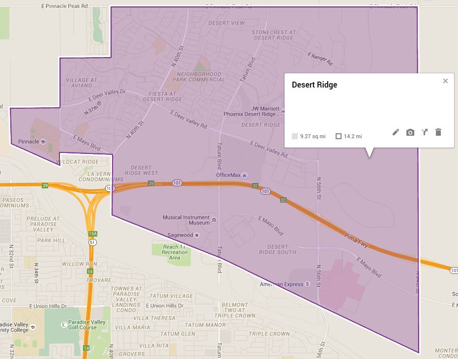 Desert Ridge Map