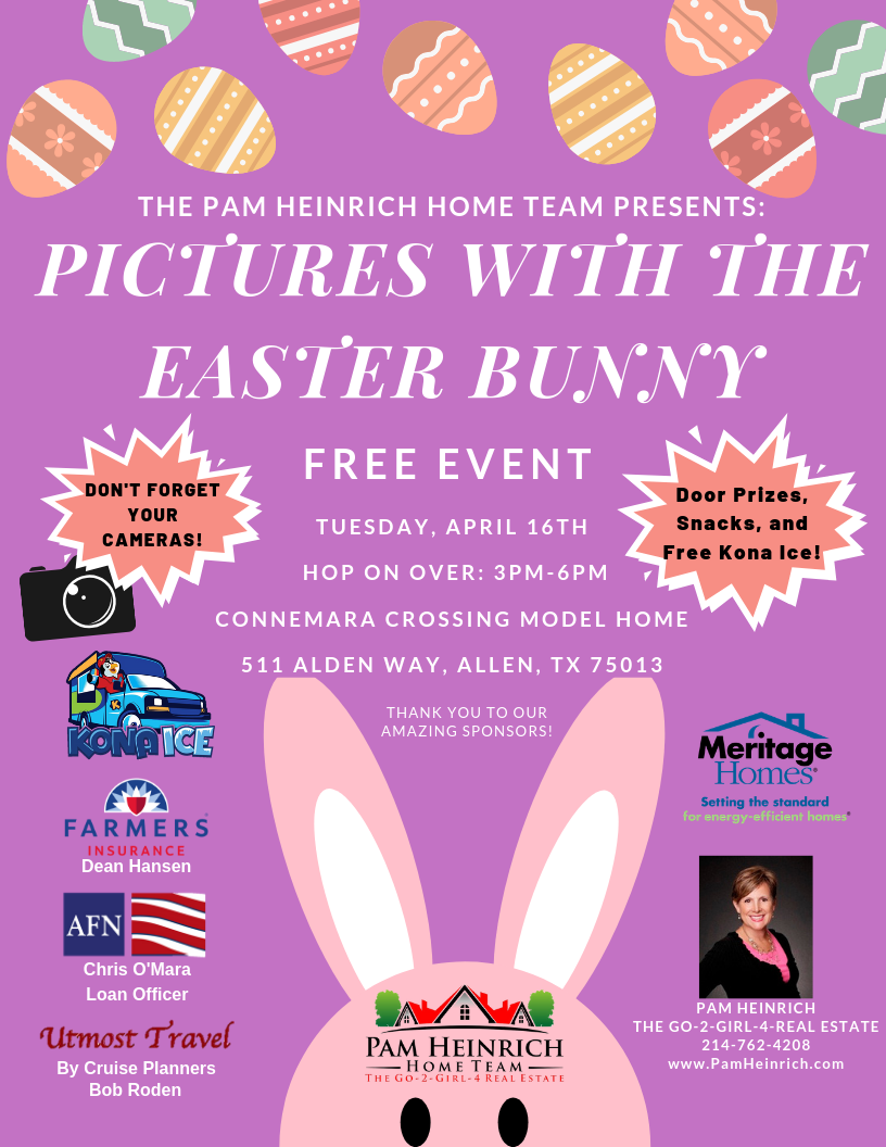 Pictures with the Easter Bunny! Tuesday, April 16th 3PM-6PM