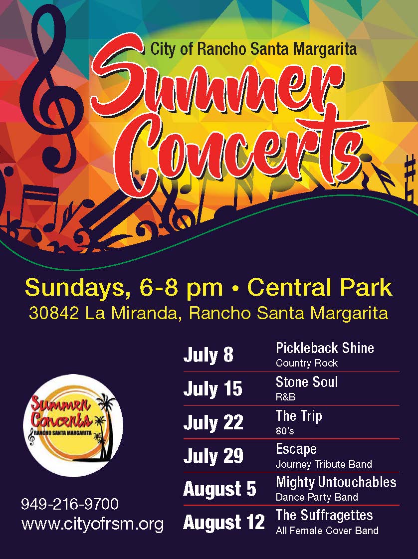 Summer Concerts Rancho Santa Margarita 2018