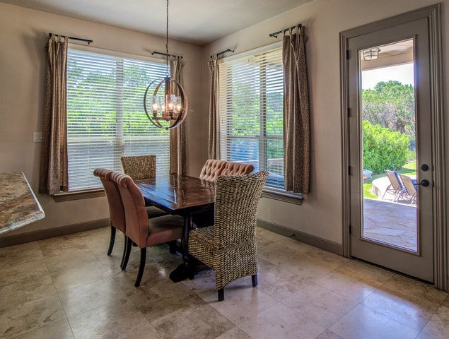 image of breakfast area for real estate photography austin