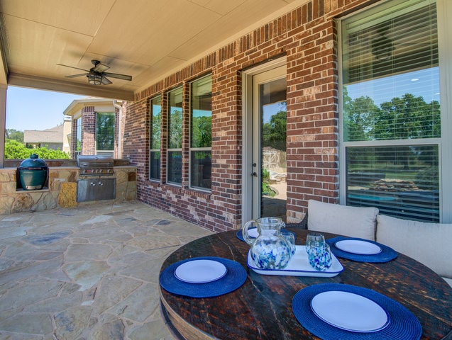 image of outdoor living area for real estate photography austin