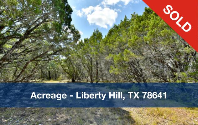 image of sold liberty hill acreage by austin real estate agent jason d white