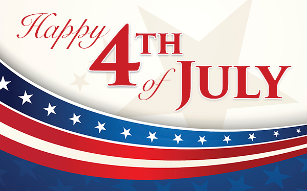 We hope you have a fun July 4th with family and friends! Enjoy the holiday weekend.
