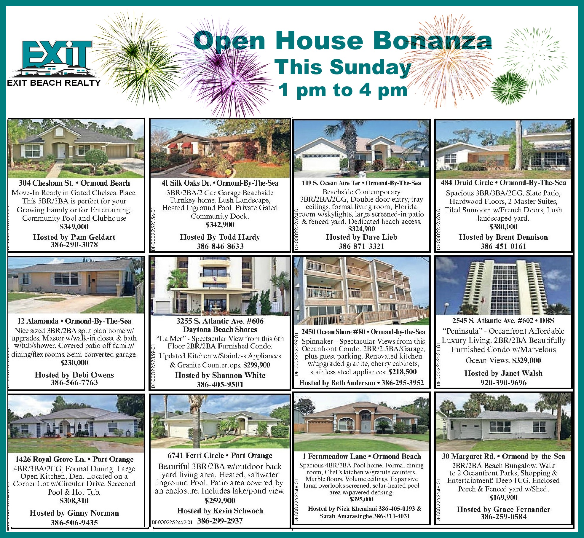 OPEN HOUSE BONANZA - Sunday 1 pm to 4 pm