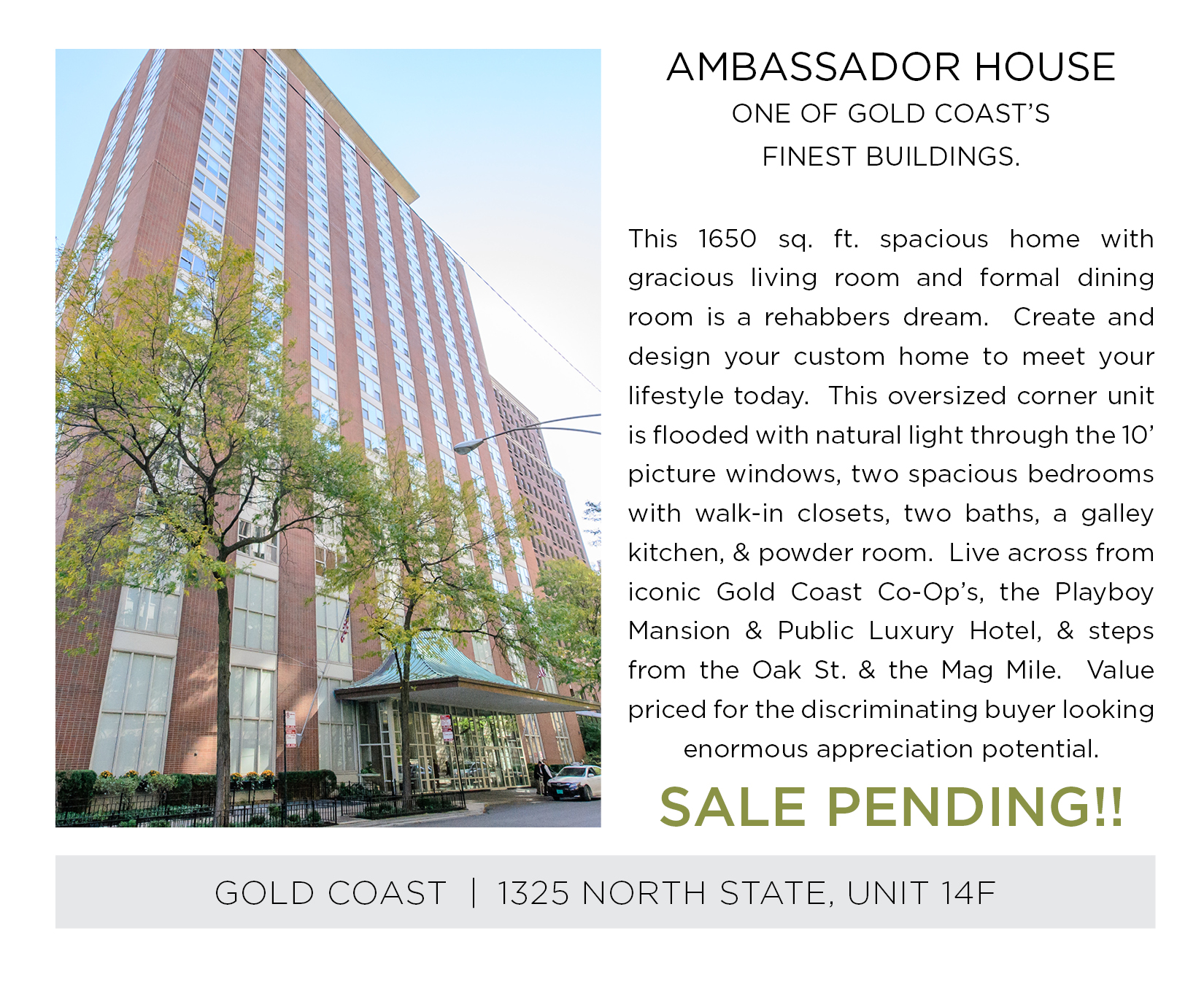 1325 N. State #14F - UNDER CONTRACT