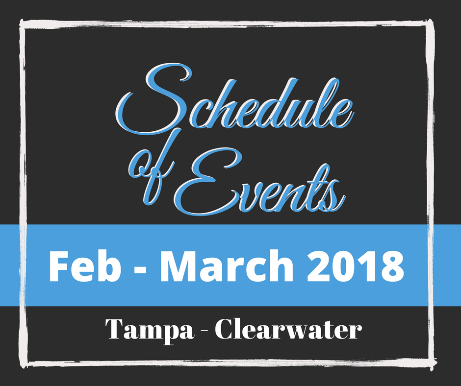 Tampa-Clearwater Feb-March 2018 Schedule of Events