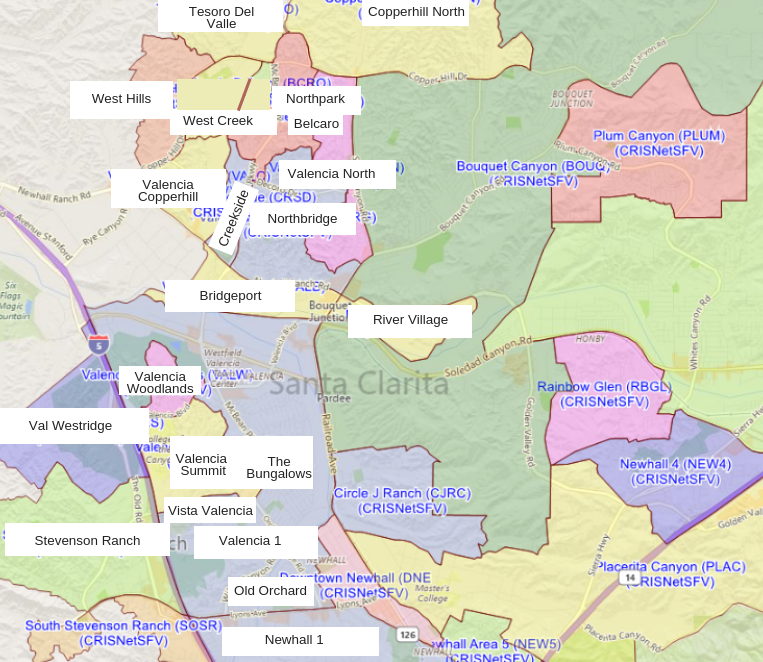 neighborhoods of valencia mapped