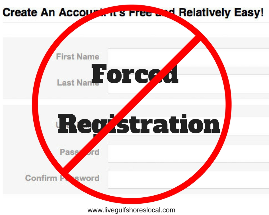 No Forced Registration Here