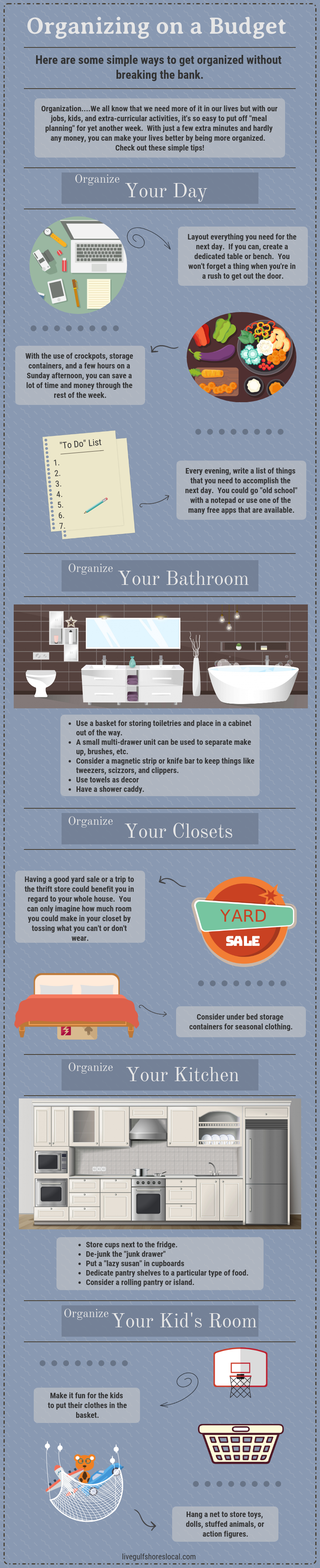 Infographic - Organizing Your Home on a Budget
