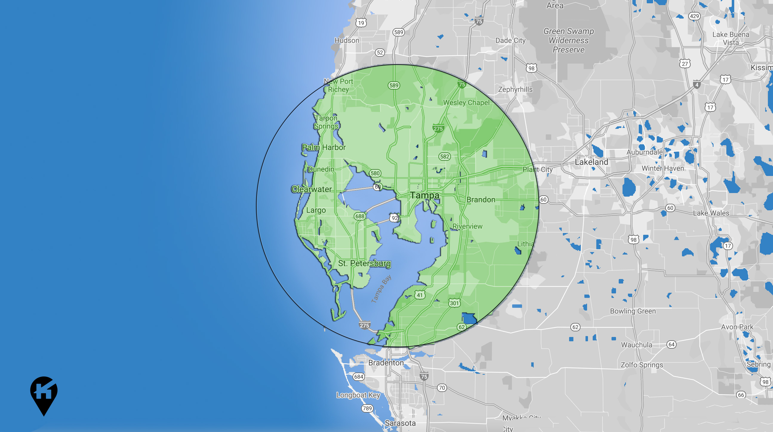 Tampa Bay Area Map - Kris Kennedy team