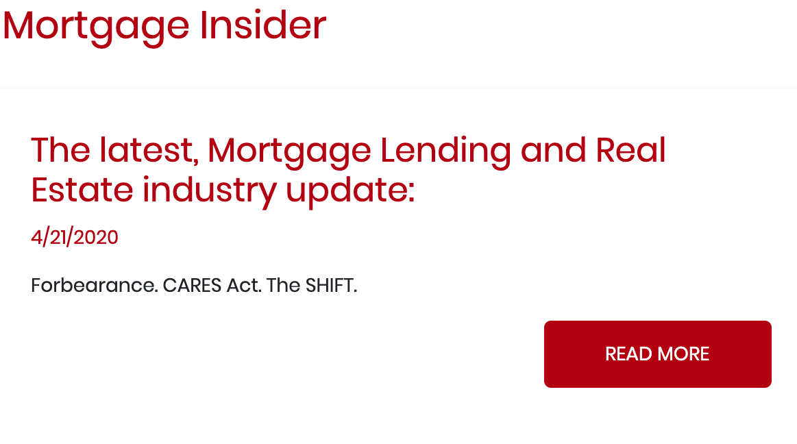 The Latest, Mortgage Lending and Real Estate Industry Update