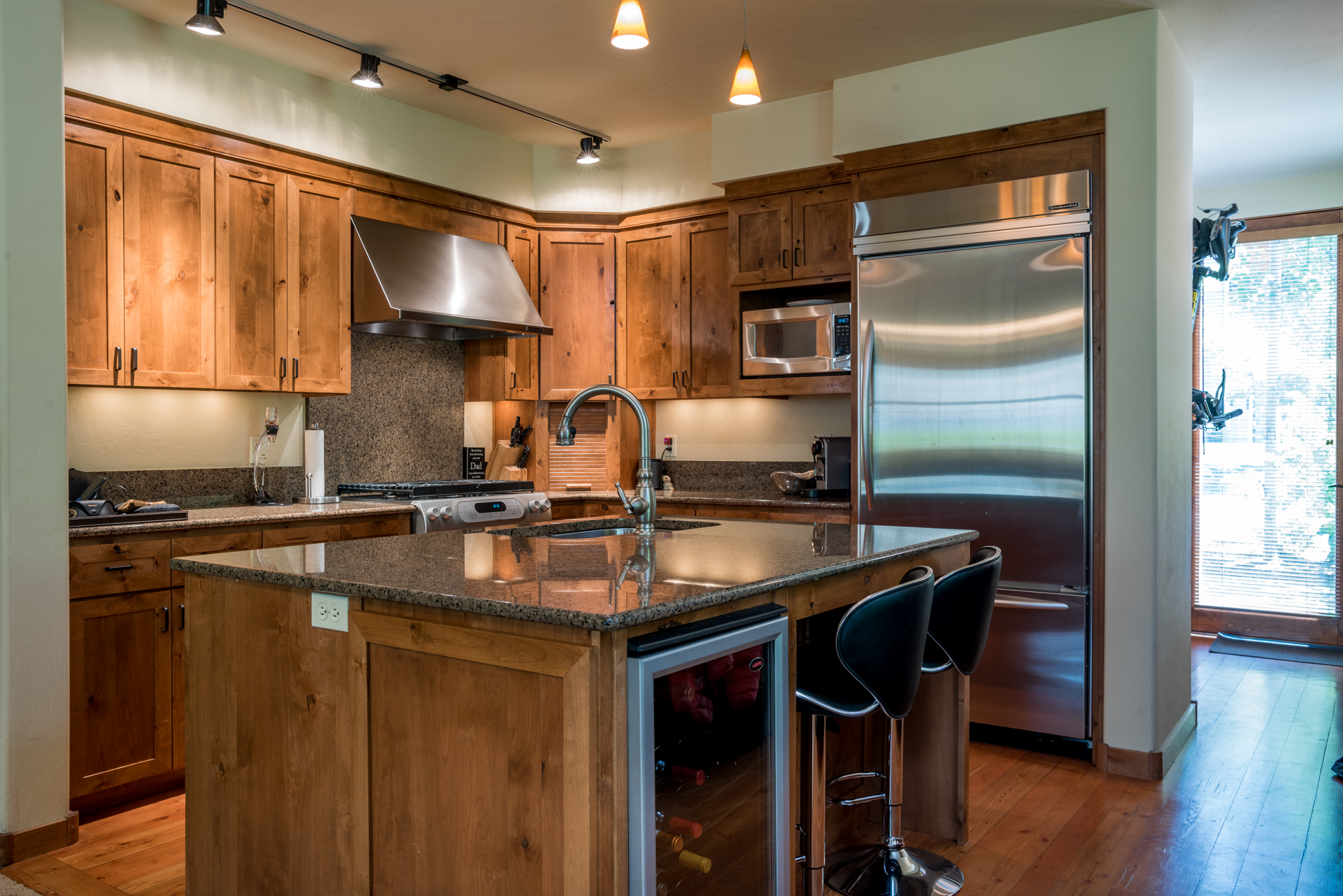 This featured listing has a gourmet kitchen. 