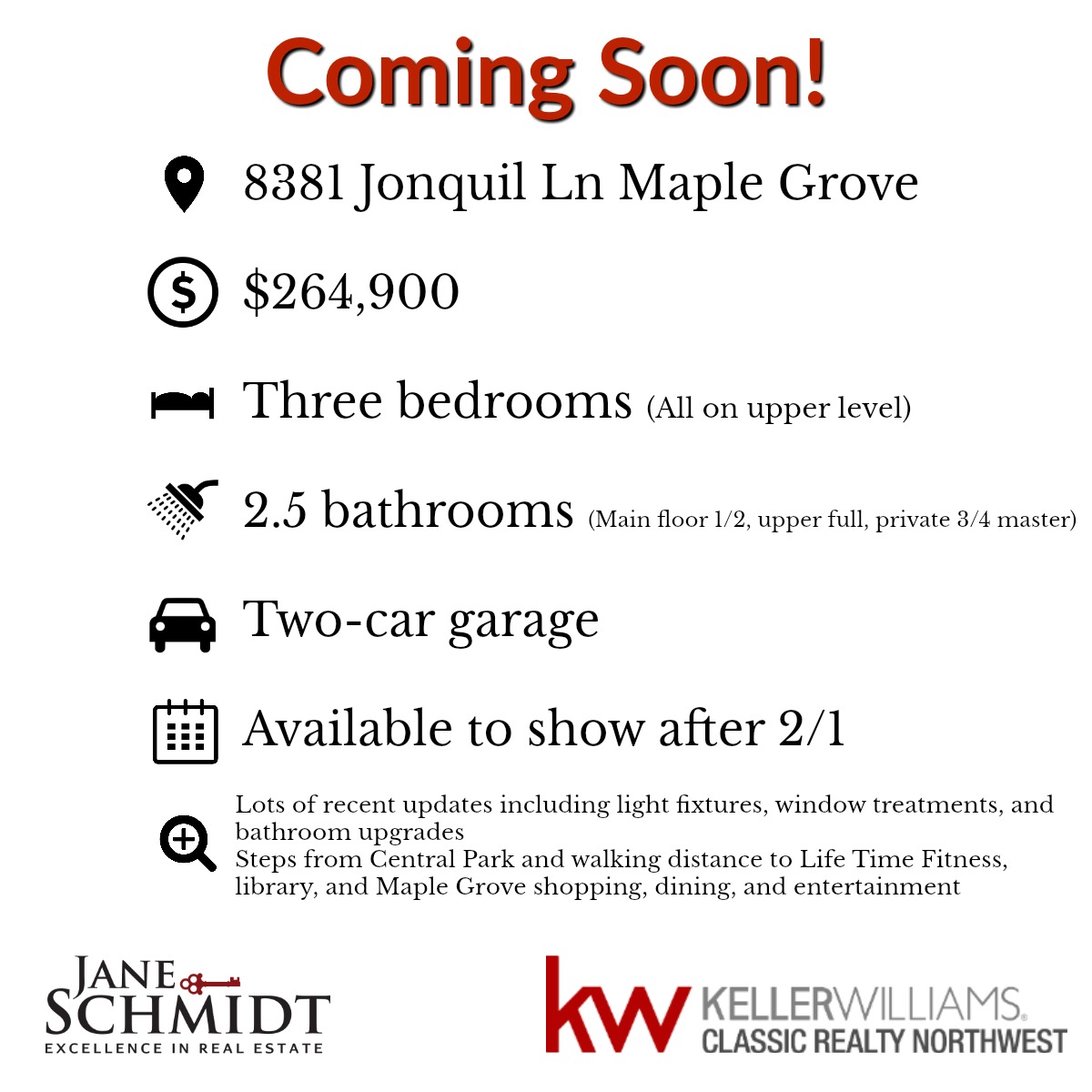 Coming soon! Downtown Maple Grove townhouse