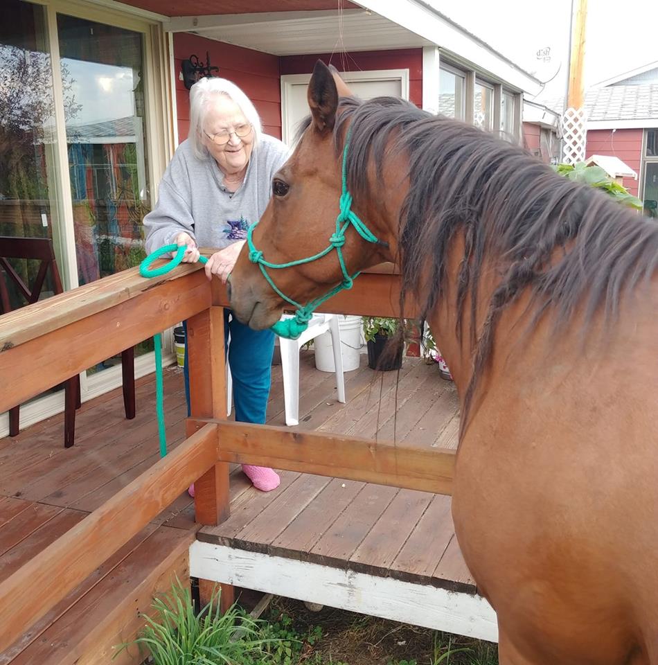 Resident with horses