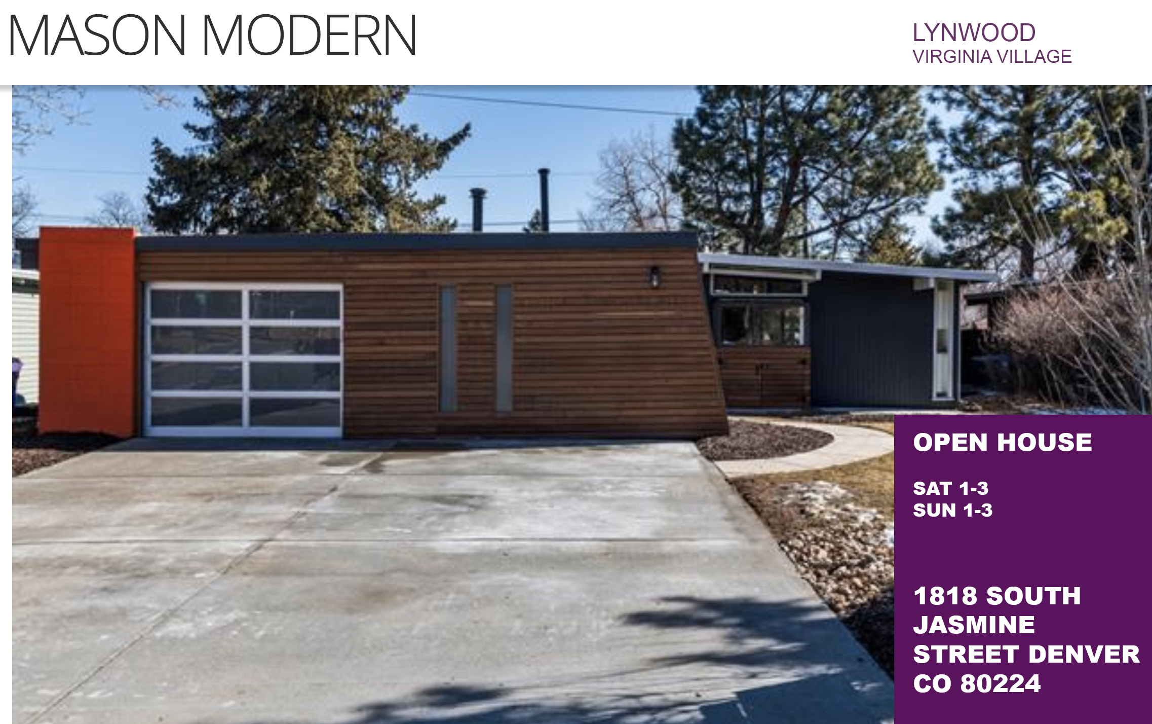 Mid-Century Modern Open House – April 14th and 15th