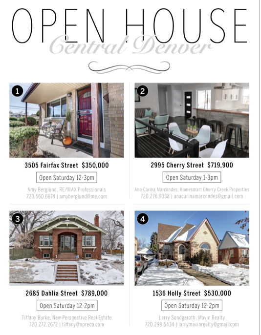 Denver Central Open Houses