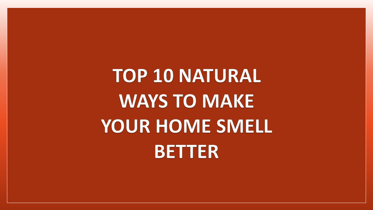 10 NATURAL WAYS TO MAKE YOUR HOME SMELL BETTER